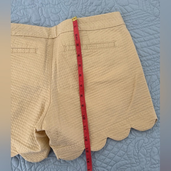 Lilly Pulitzer Scallop Buttercup Shorts - Tan Gold Metallic - Picture 7 of 8